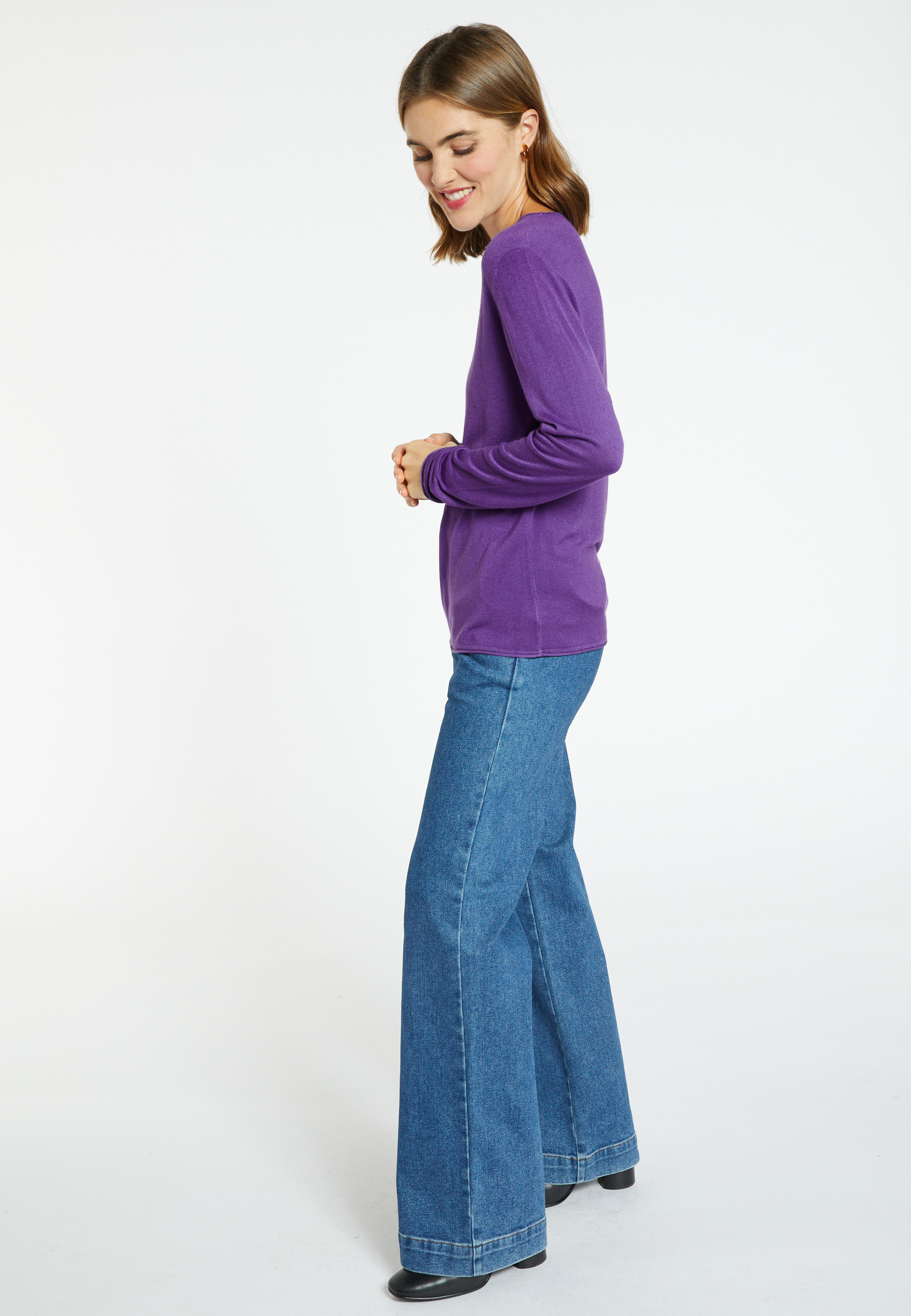 T-shirt col rond en bambou cachemire - Aelia 8290