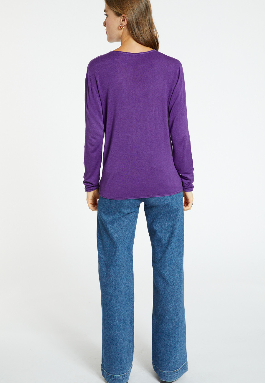 T-shirt col rond en bambou cachemire - Aelia