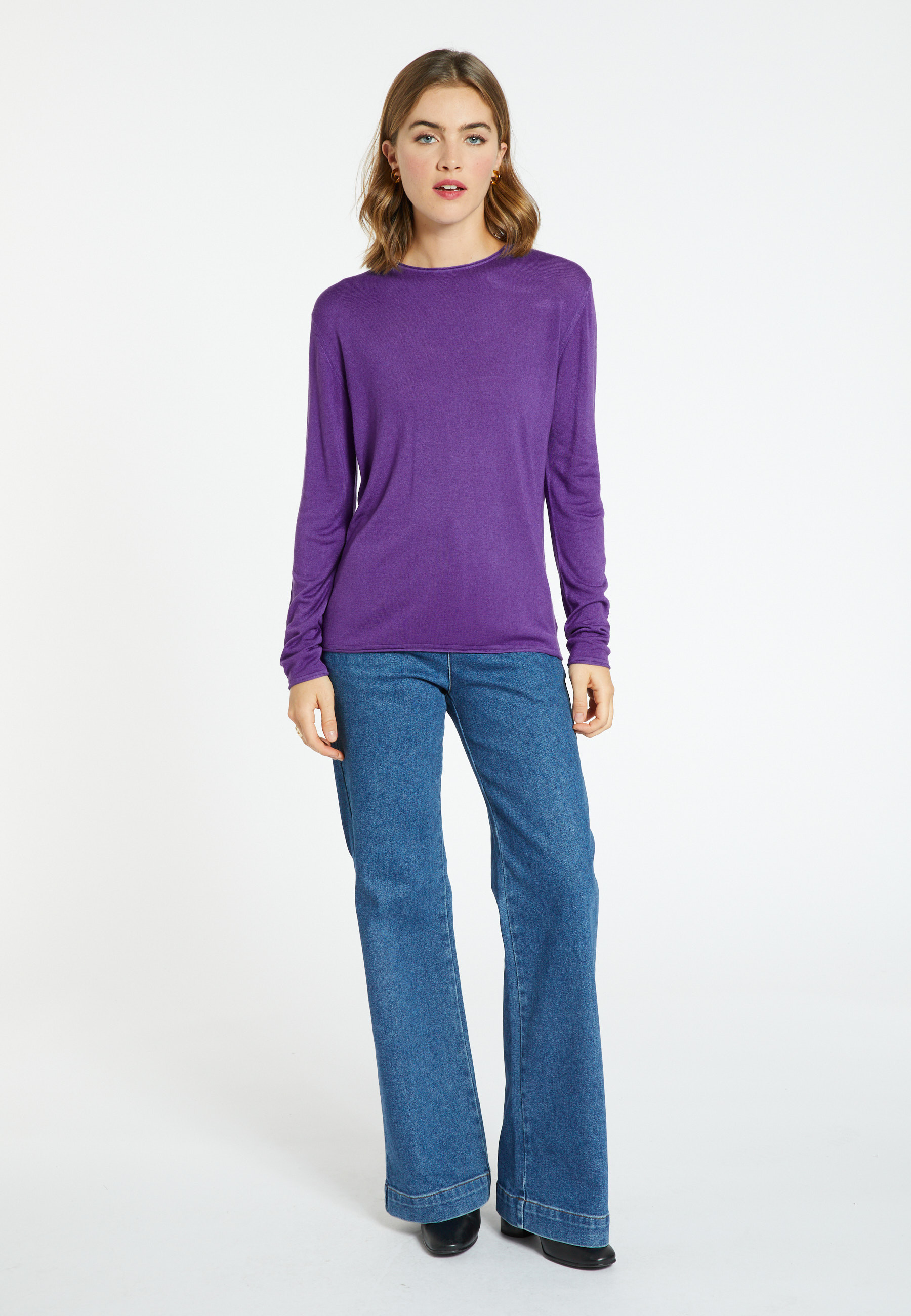 T-shirt col rond en bambou cachemire - Aelia 8290