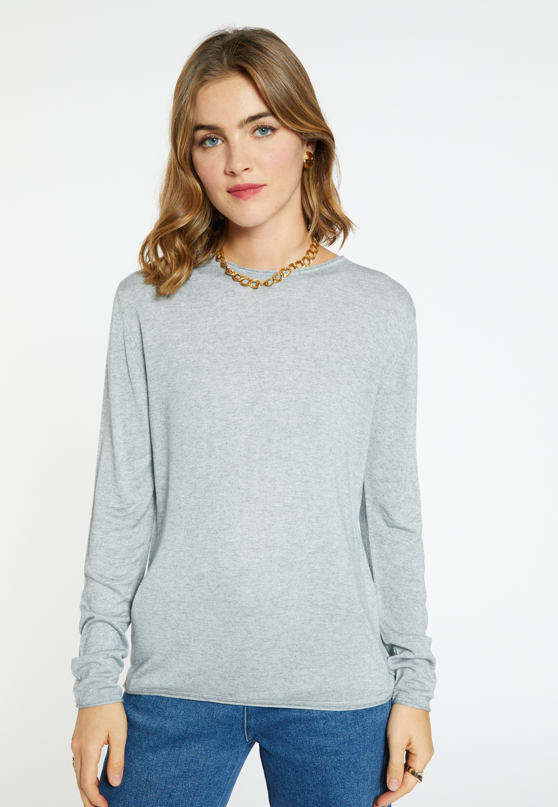 T-shirt col rond en bambou cachemire - Aelia 8211
