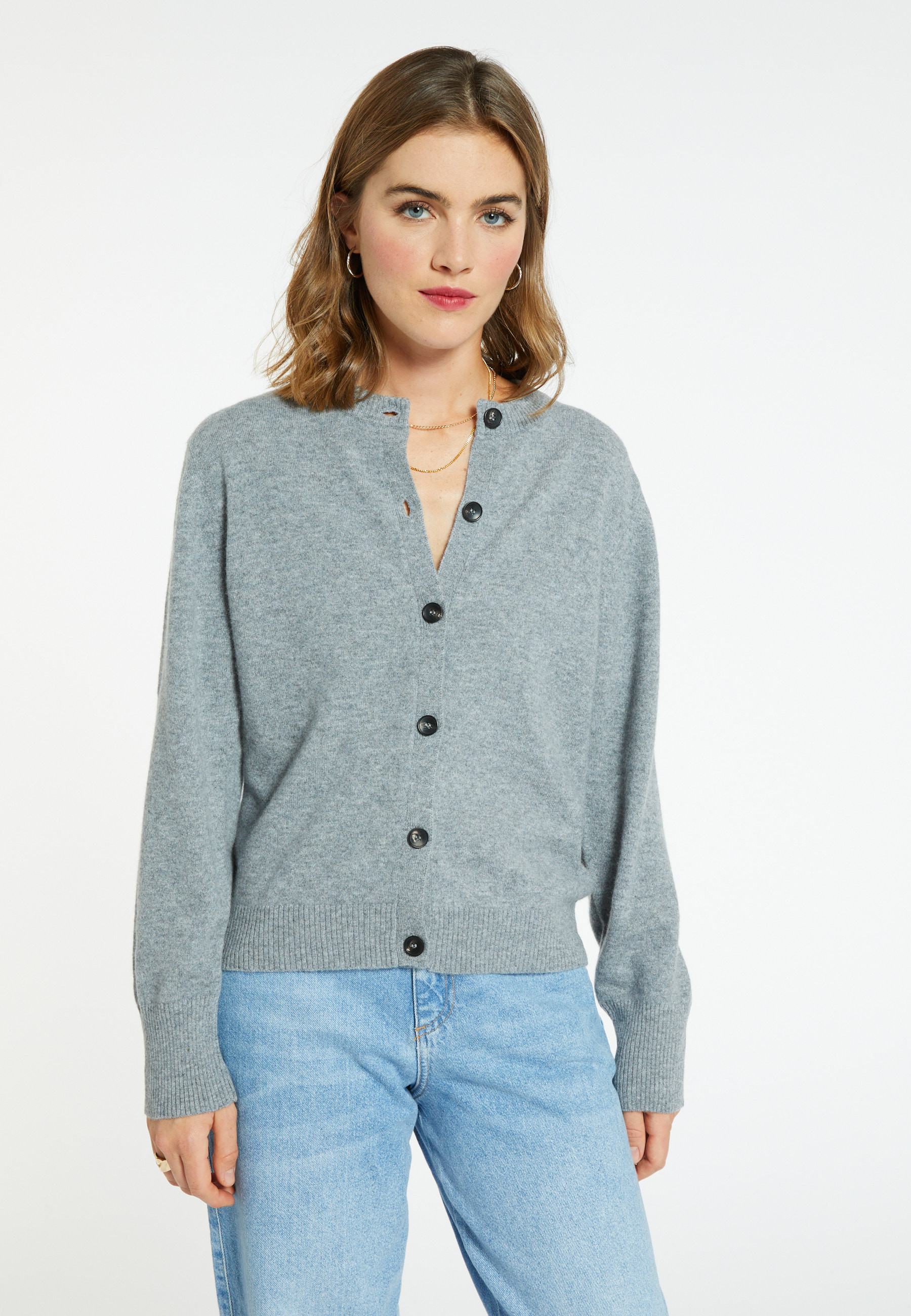 Cardigan boutonné en cachemire - Ari 8211