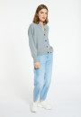 Cashmere round neck buttoned cardigan - Ari