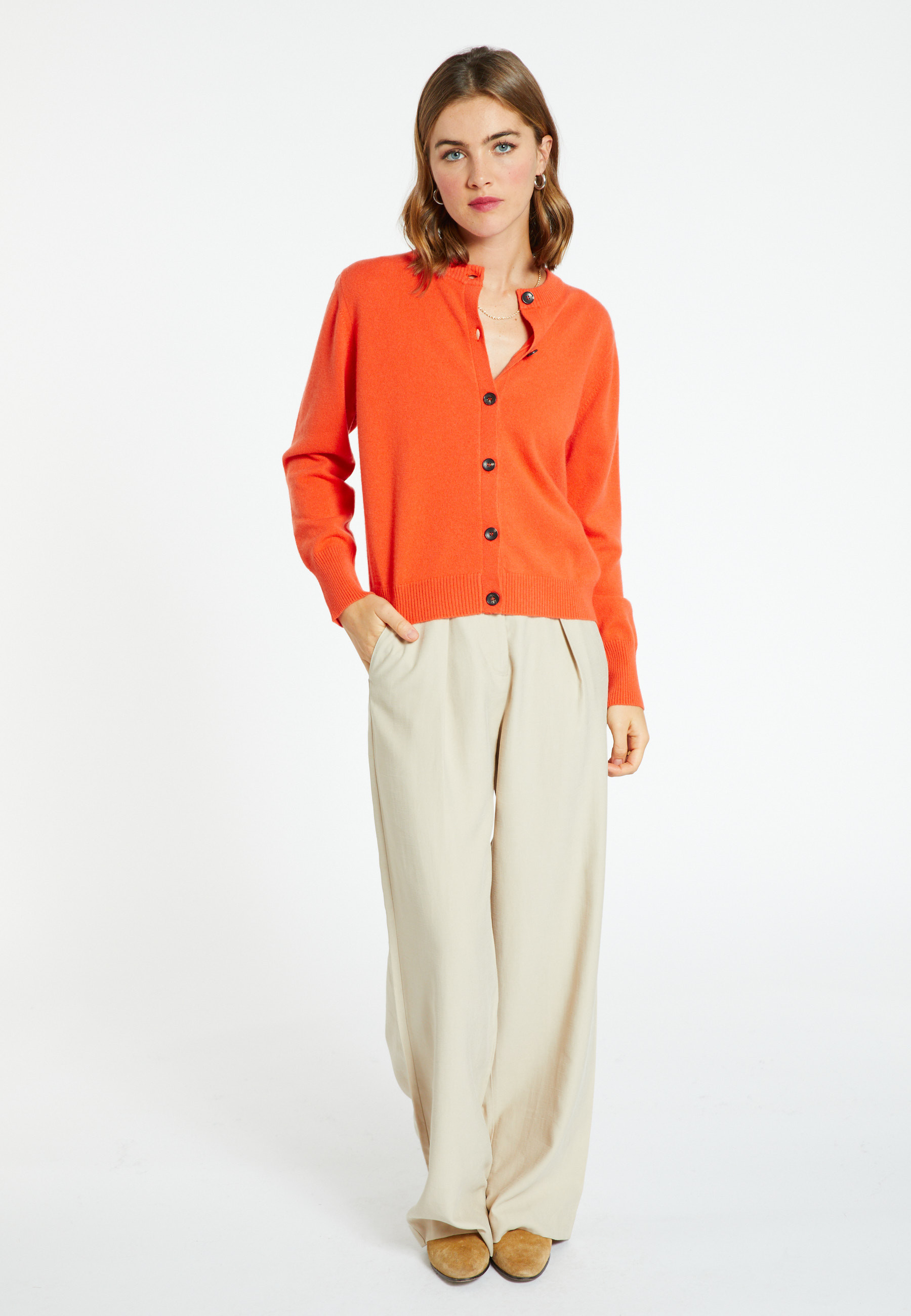 Cardigan boutonné en cachemire - Ari 8270