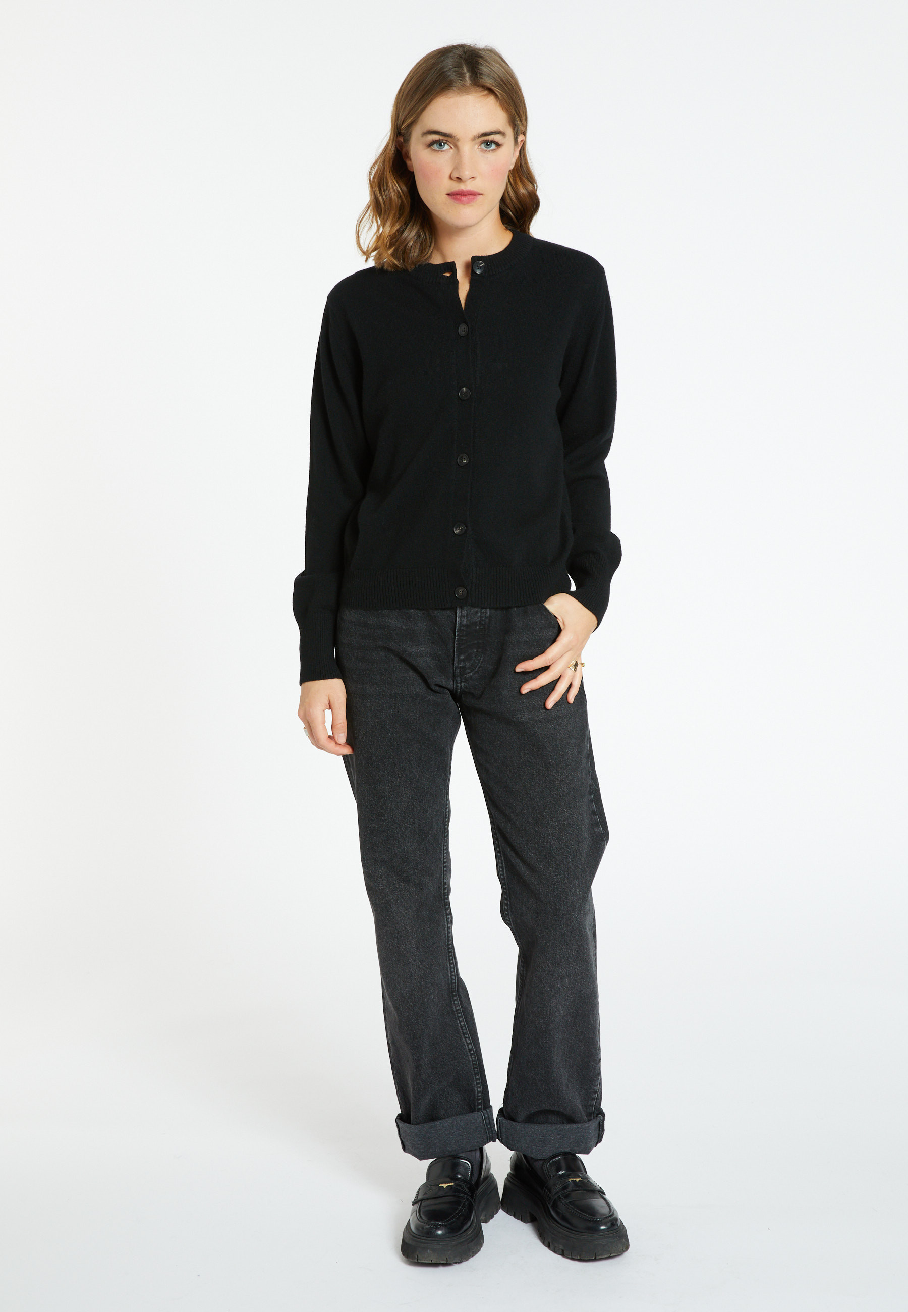 Cardigan boutonné en cachemire - Ari 8210