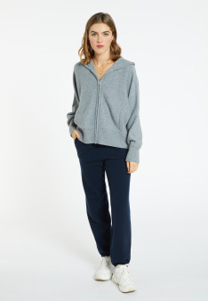 Zipped cashmere cardigan - Gabin