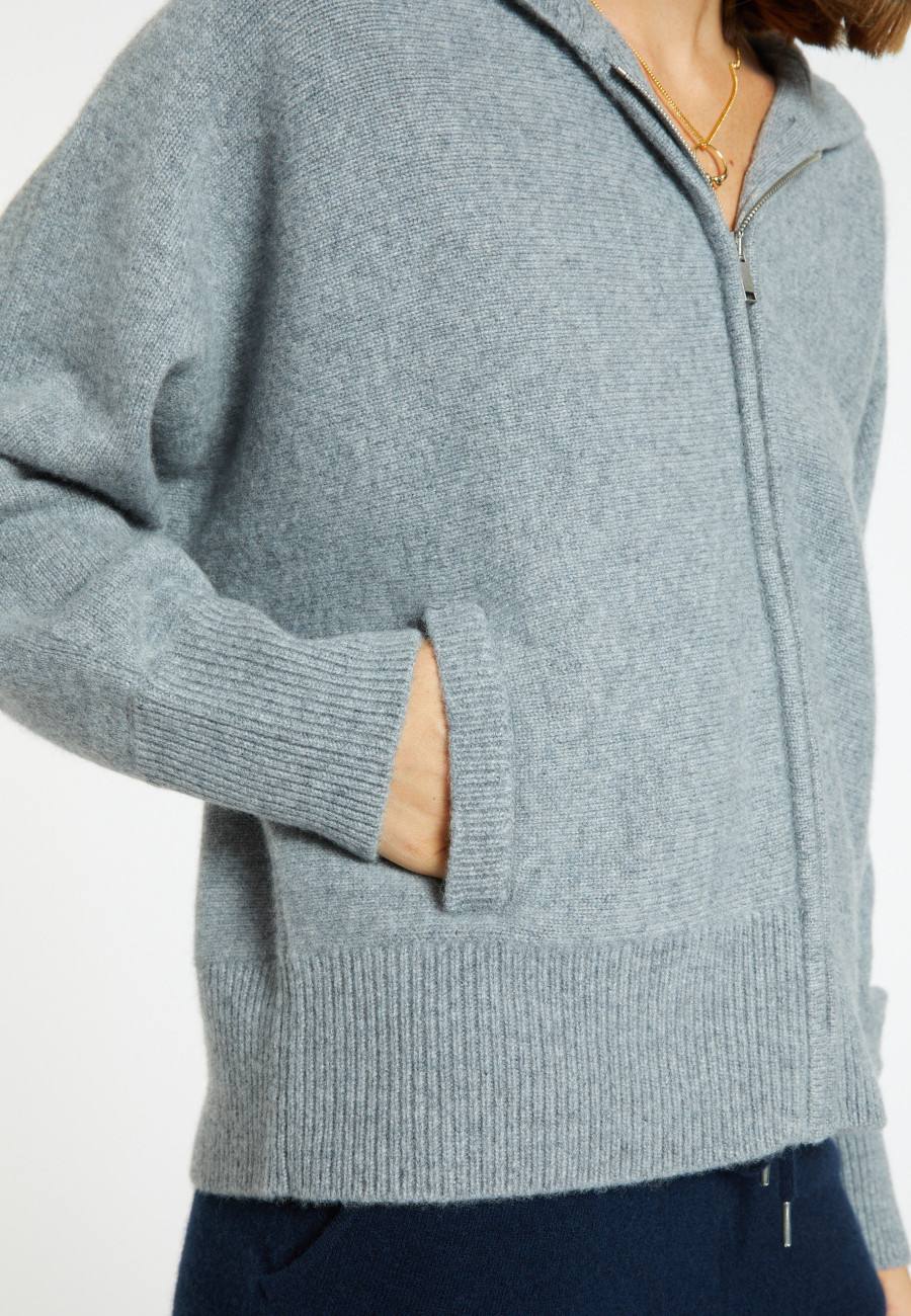 Zipped cashmere cardigan - Gabien