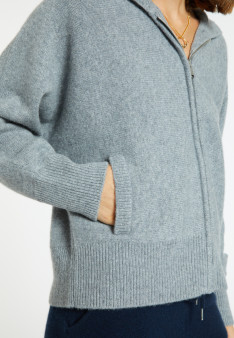 Zipped cashmere cardigan - Gabin