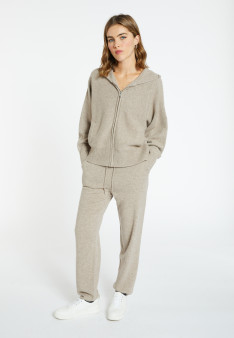 Zipped cashmere cardigan - Gabin