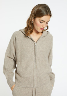 Zipped cashmere cardigan - Gabin