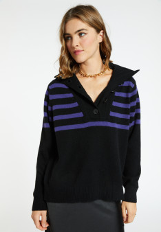 Cashmere and wool button-down sweater - Carmella