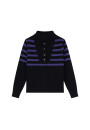 Pull en cachemire et laine col boutonné - Carmella 8350