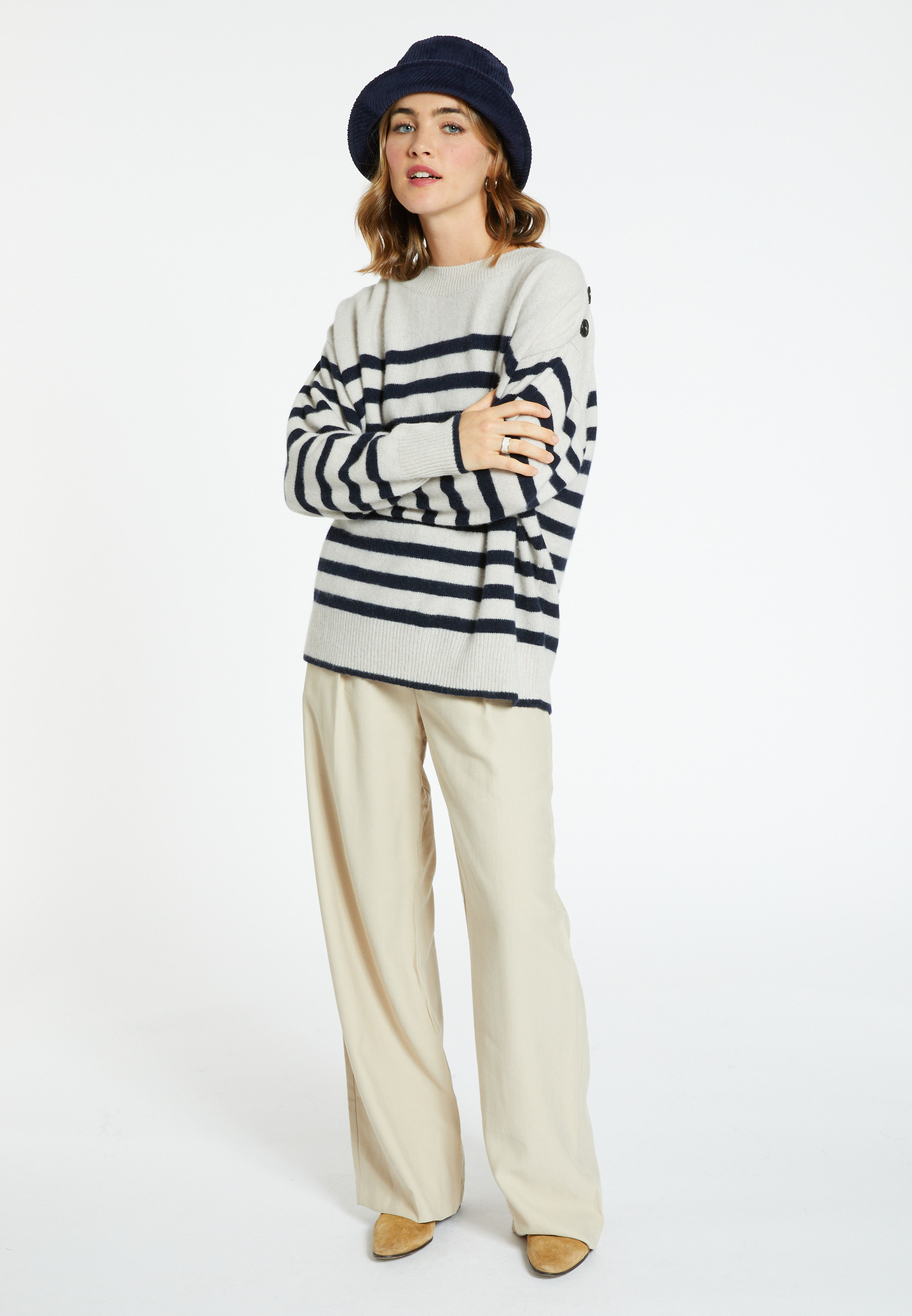 Cashmere and wool sailor sweater - Carice
