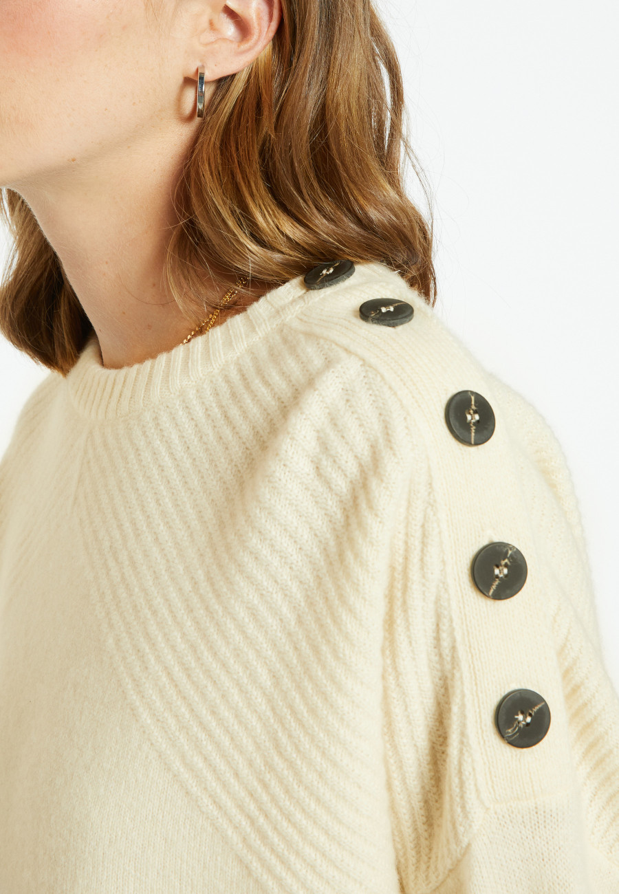 Wool and cashmere button-down sweater - Charlie