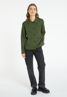 Merino wool jacket with buttons and pockets - Coline