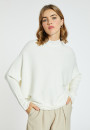 Pull ample col montant en laine  mélangée - Caly 8201