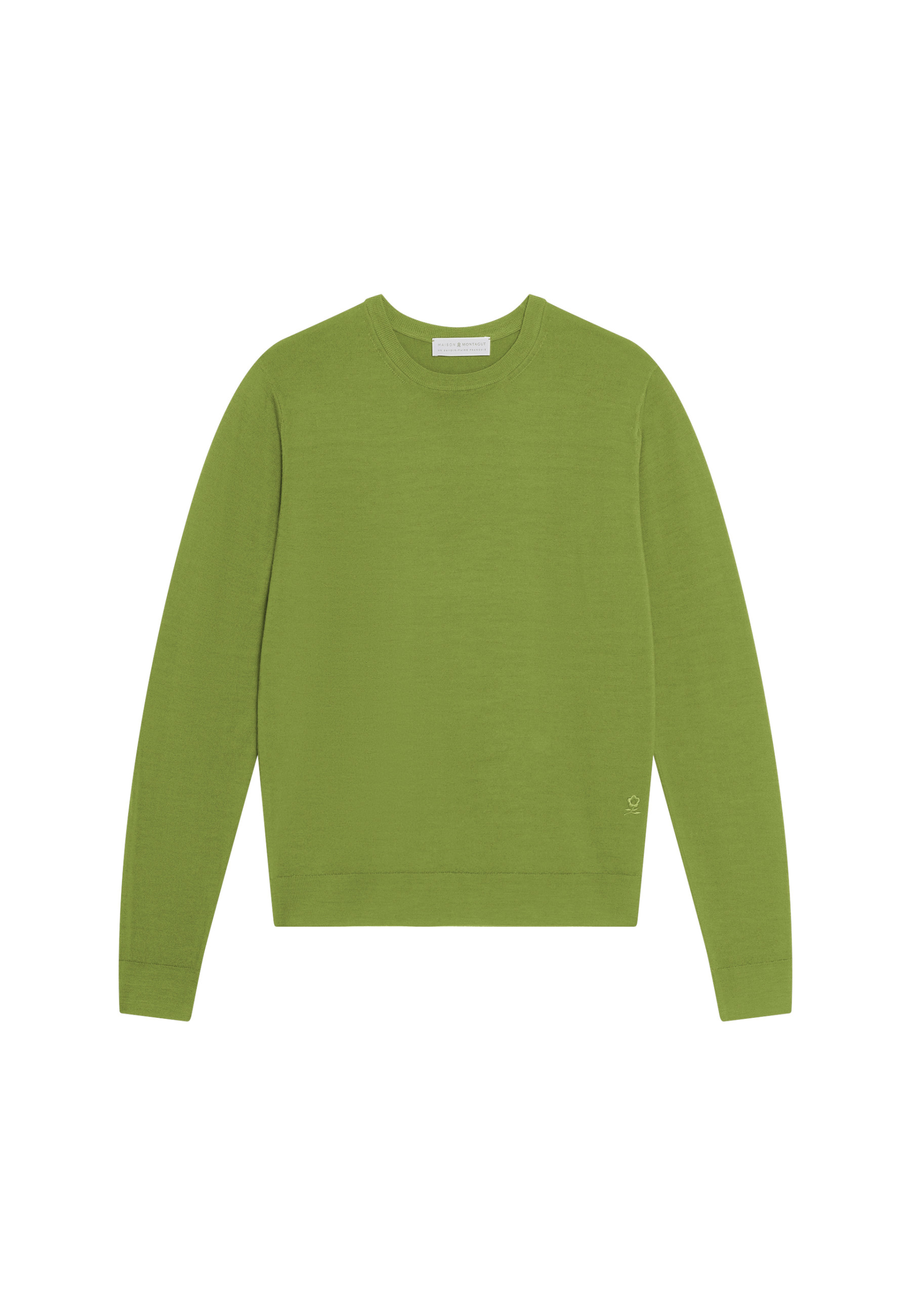 Pull col rond avec logo en laine mérinos - Eddie