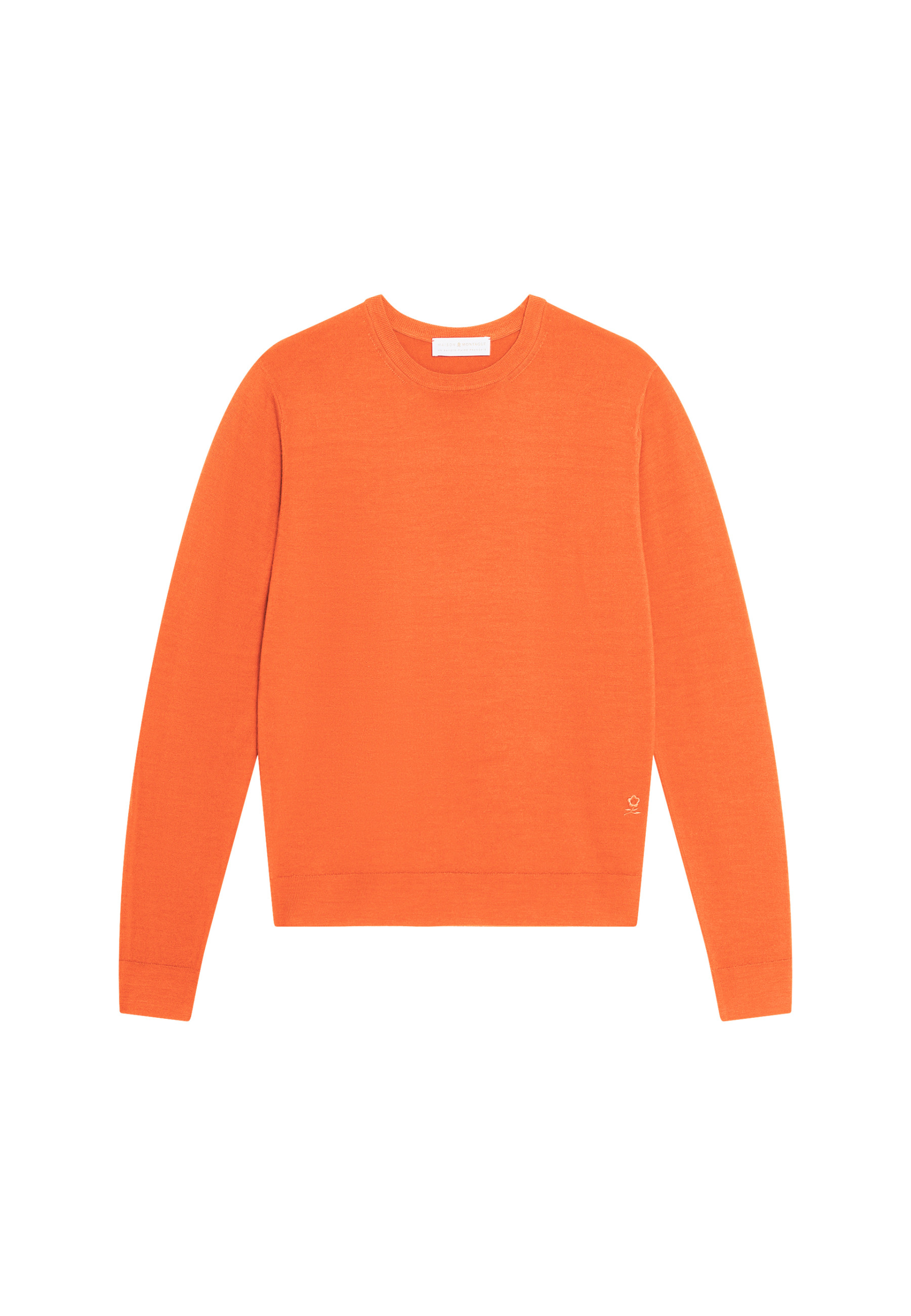 Pull col rond avec logo en laine mérinos - Eddie