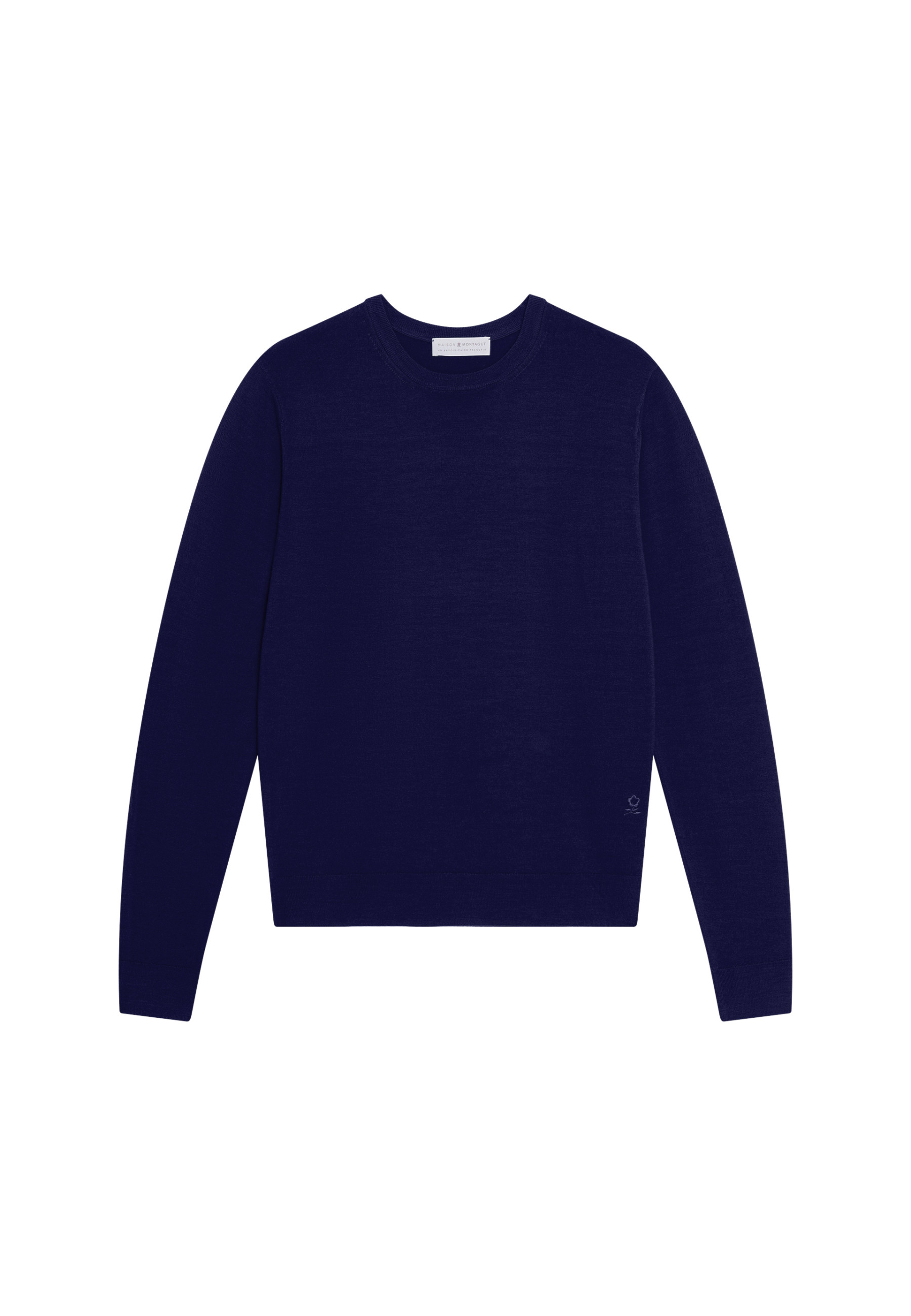 Pull col rond avec logo en laine mérinos - Eddie