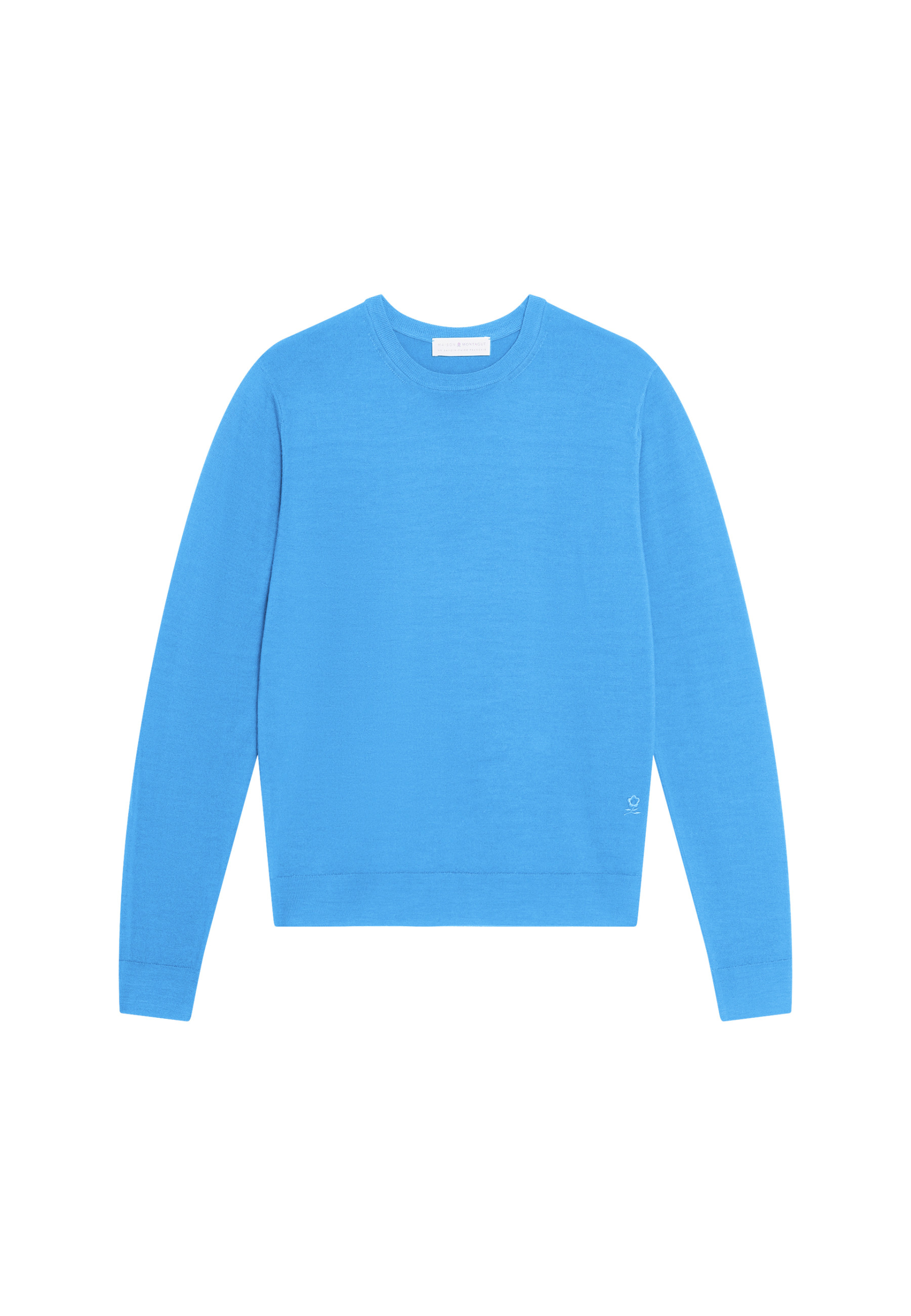 Pull col rond avec logo en laine mérinos - Eddie
