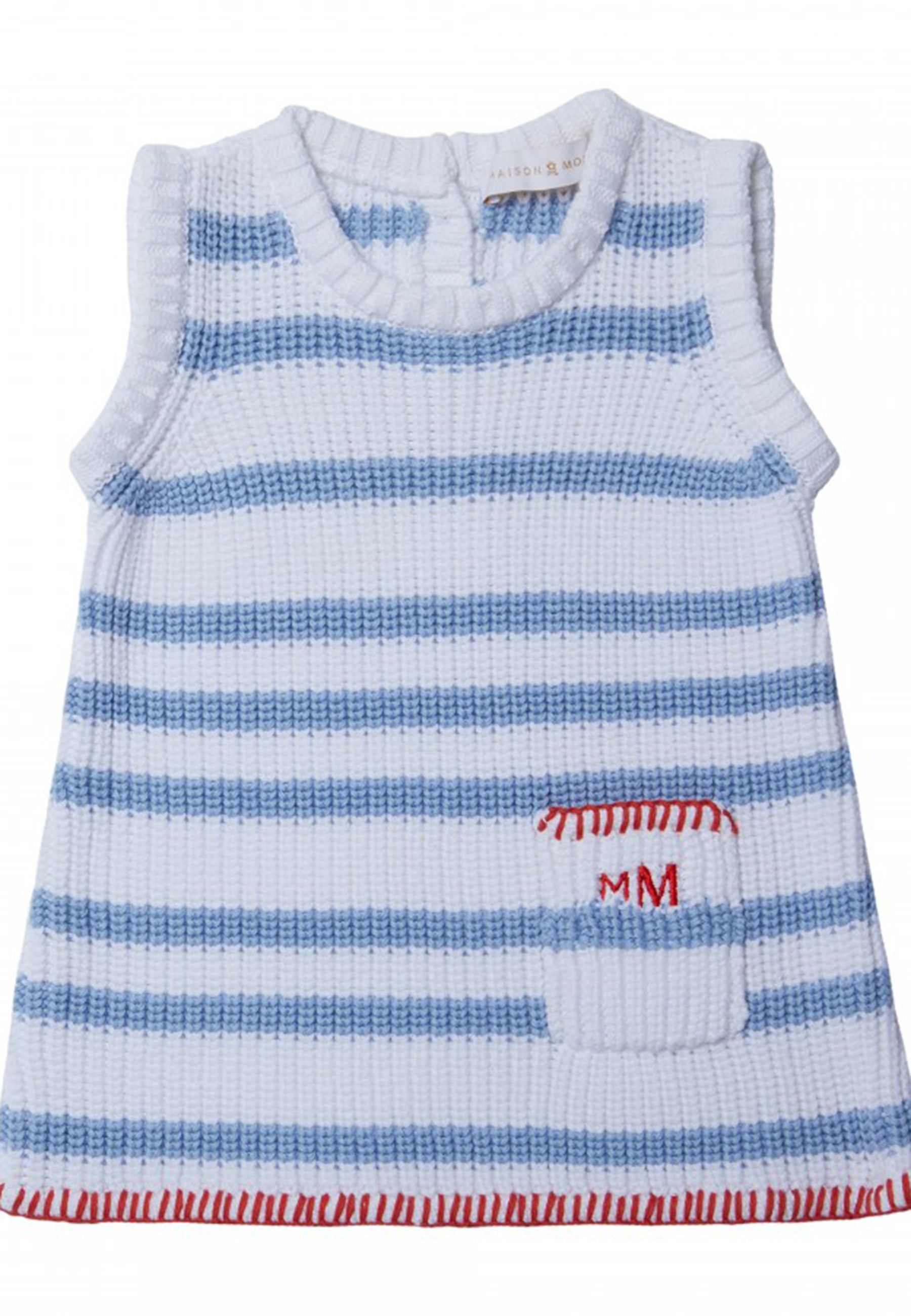 Robe pour bébé en coton - Klaxon 6559 blanc mistral - 02 Blanc