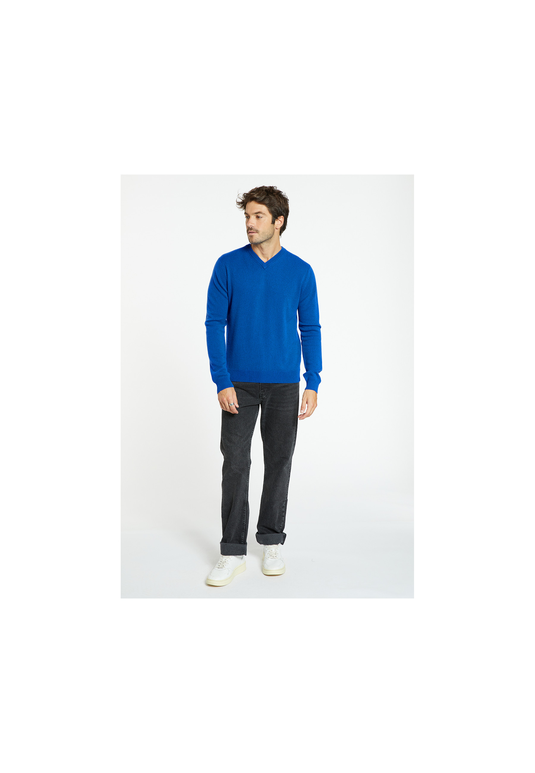 Pull col V en cachemire - Evann 8241