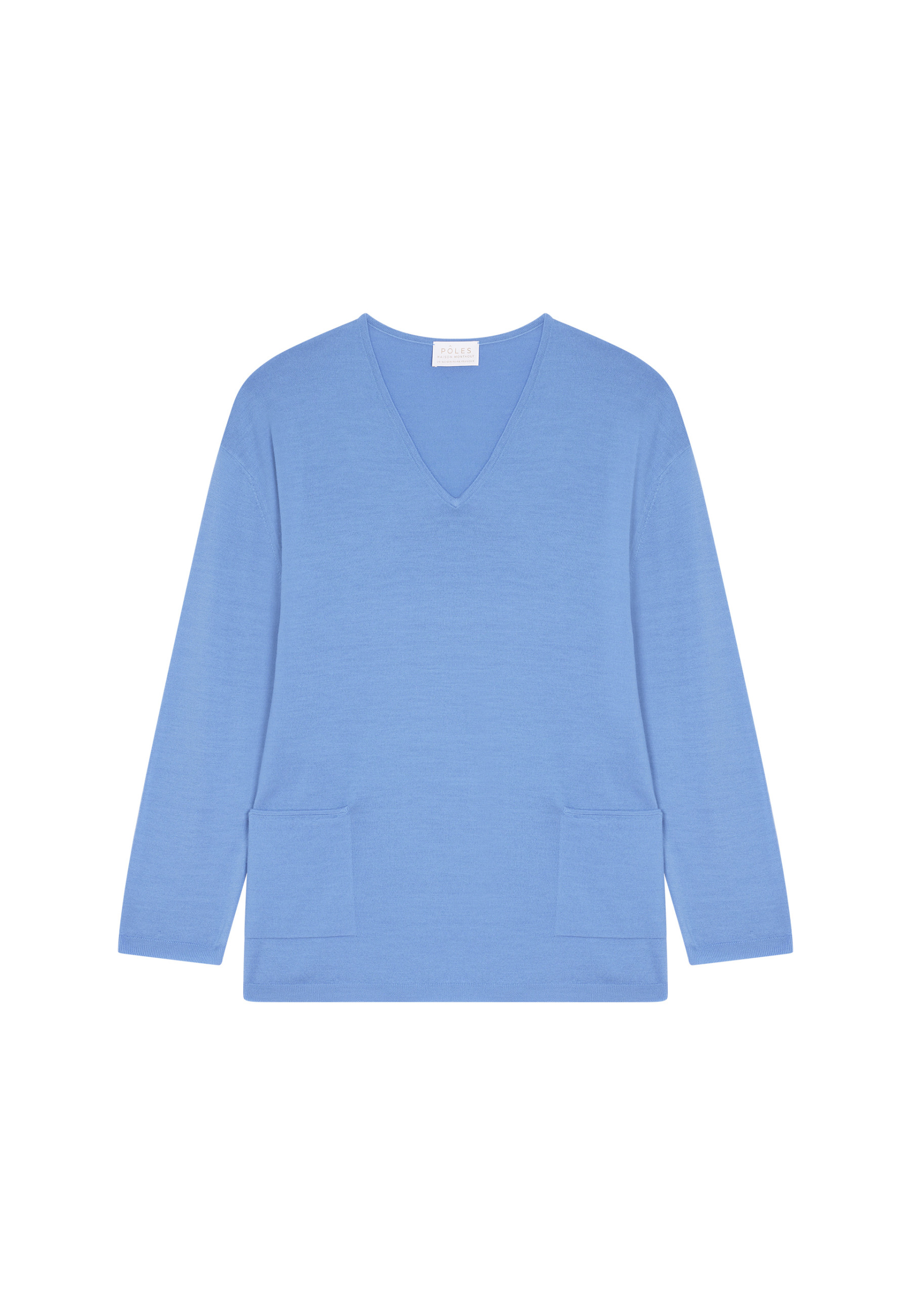 Loose-fitting merino wool sweater with pockets - Albertine