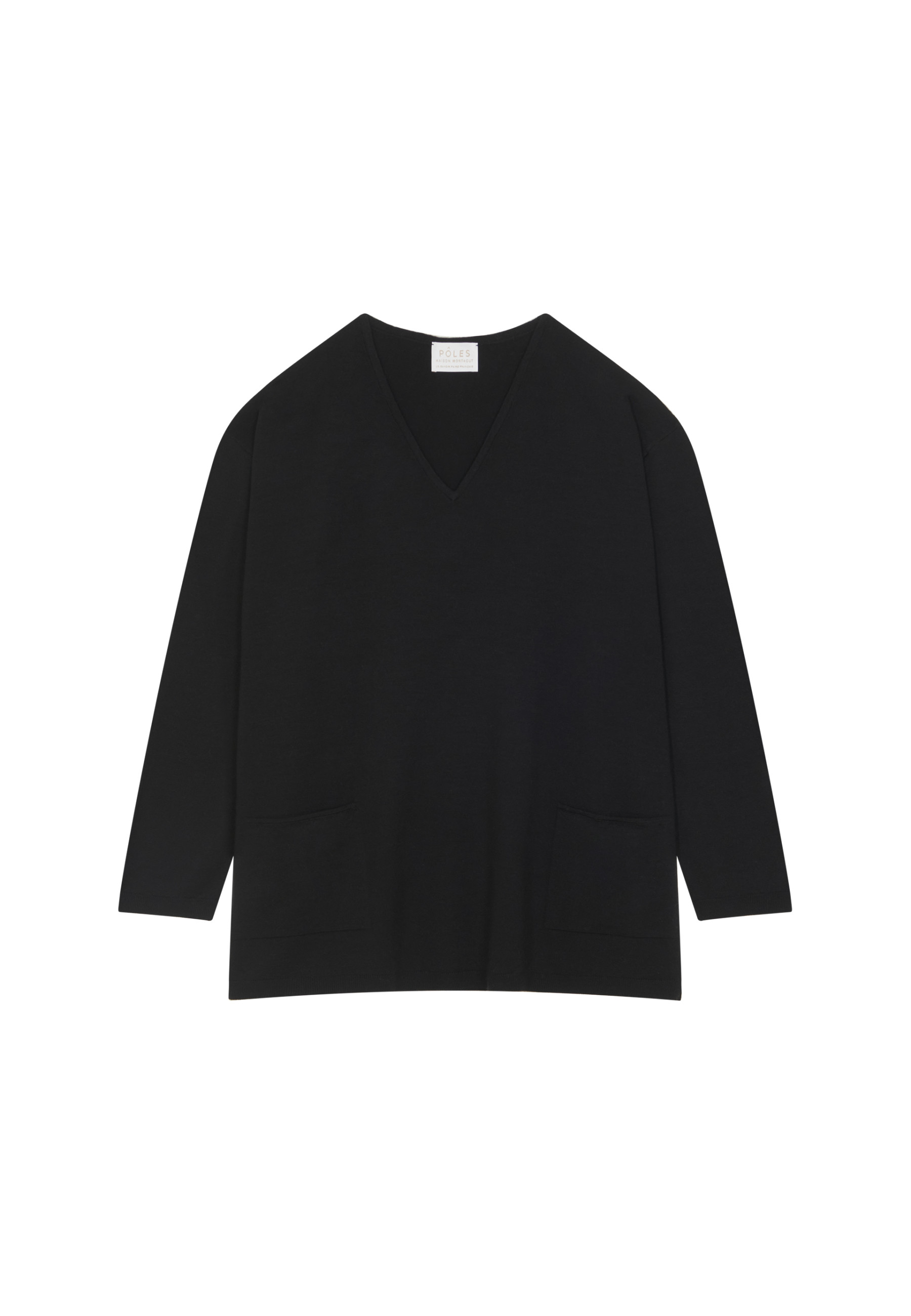 Pull ample à poches en laine mérinos - Albertine