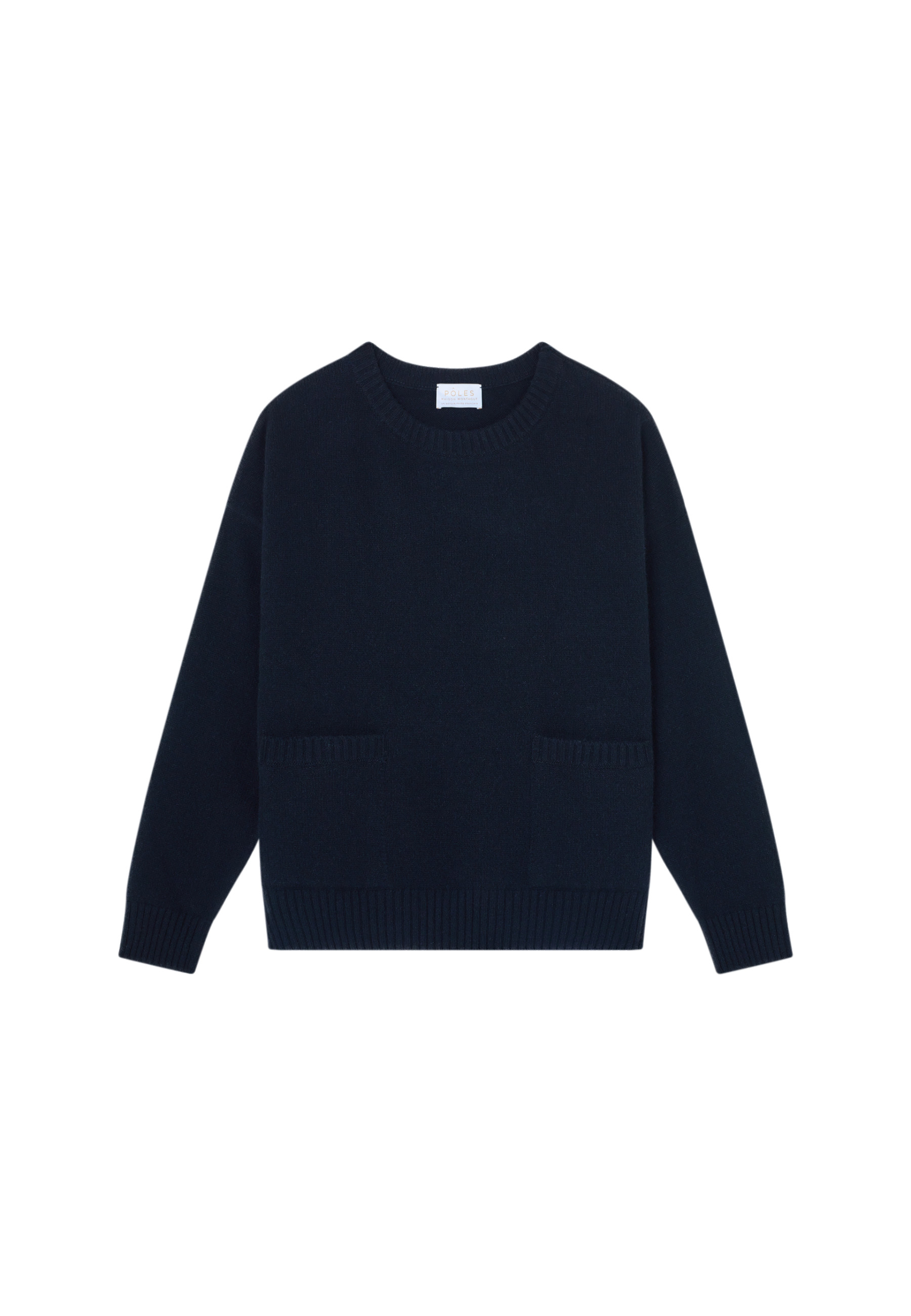 Loose-fitting cashmere and wool sweater with pockets - Davina