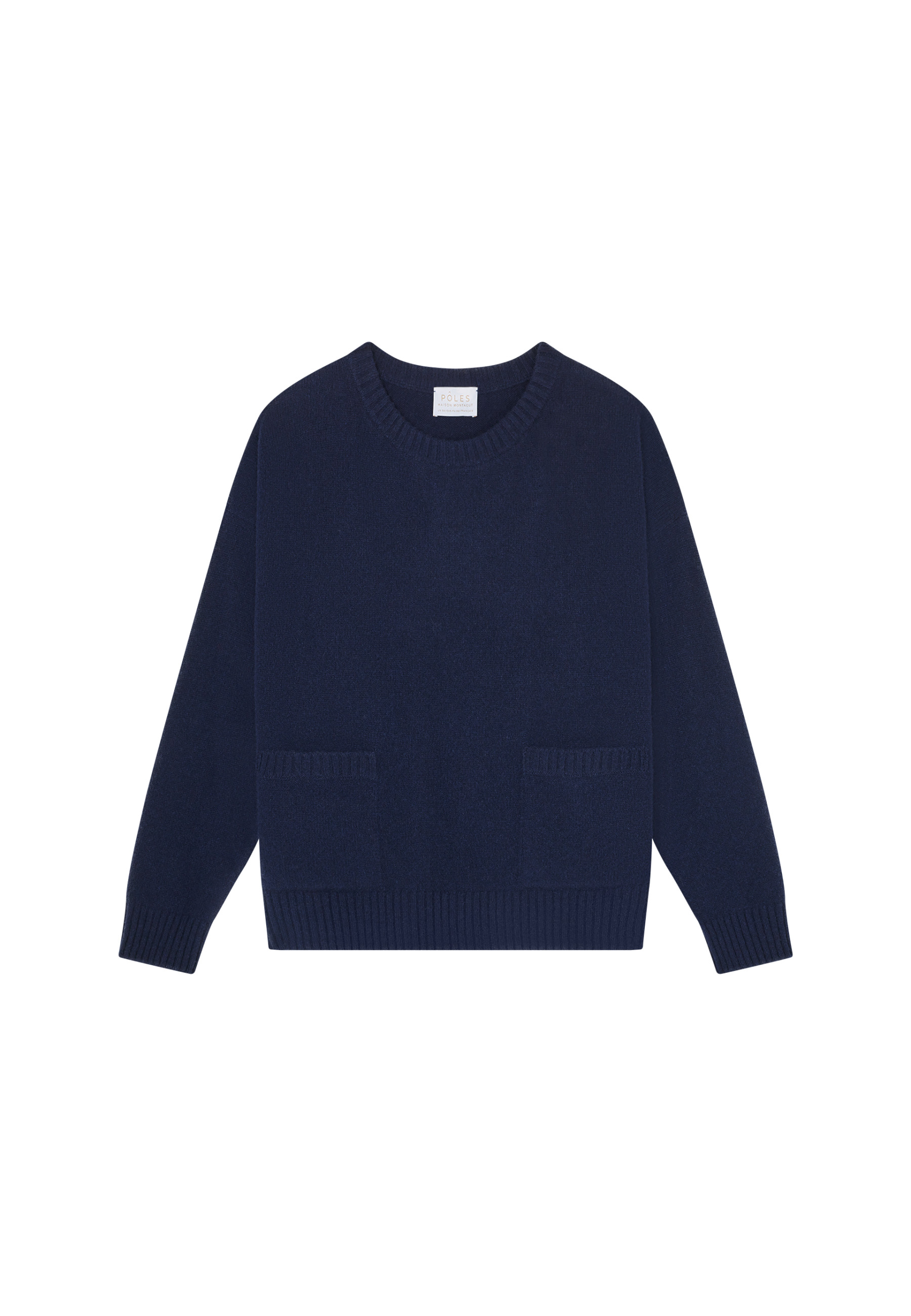 Loose-fitting cashmere and wool sweater with pockets - Davina