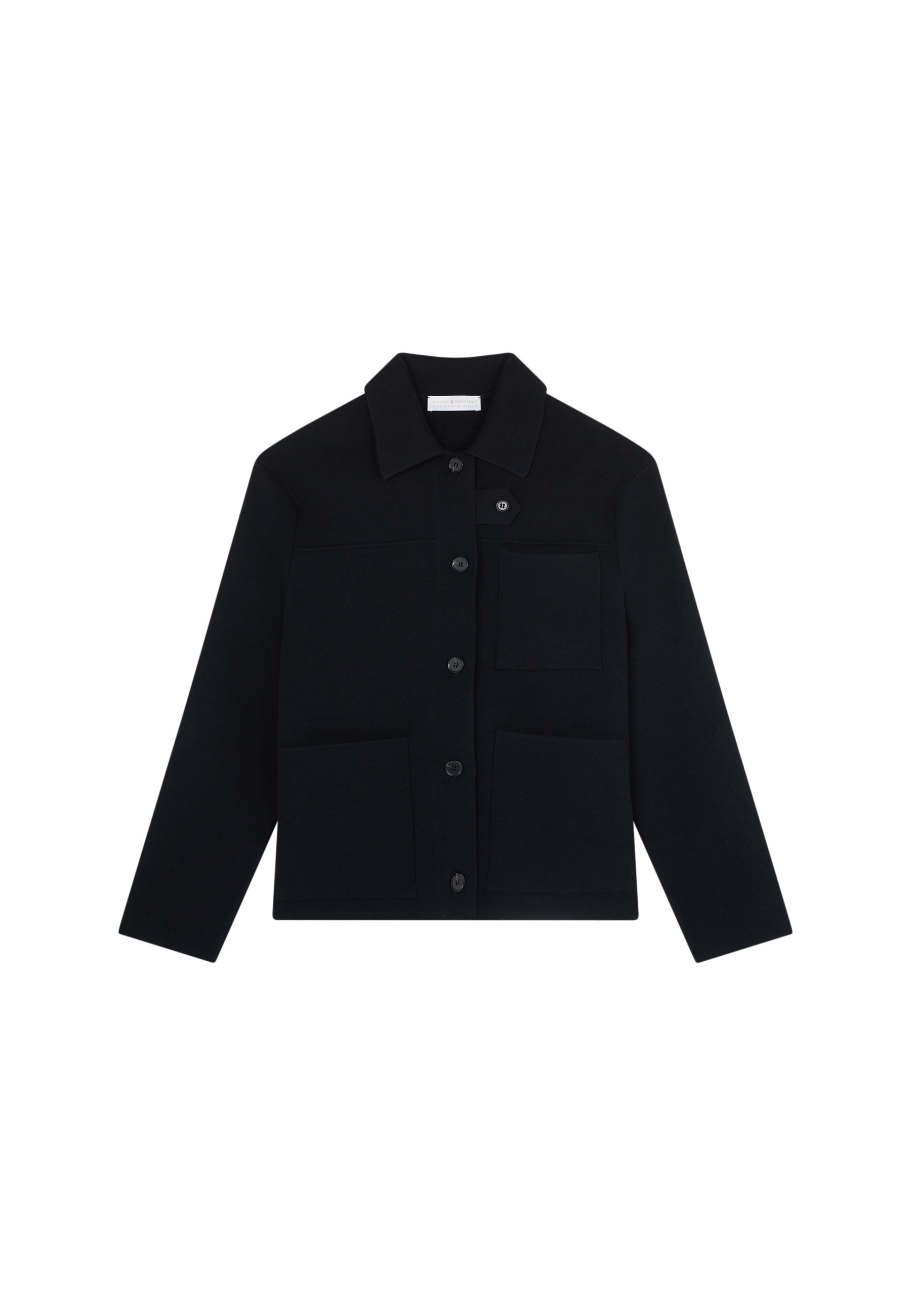 Merino wool jacket with buttons and pockets - Coline