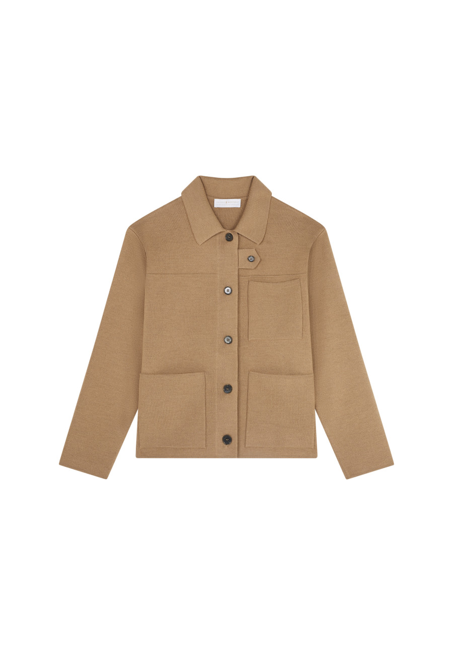 Merino wool jacket with buttons and pockets - Coline