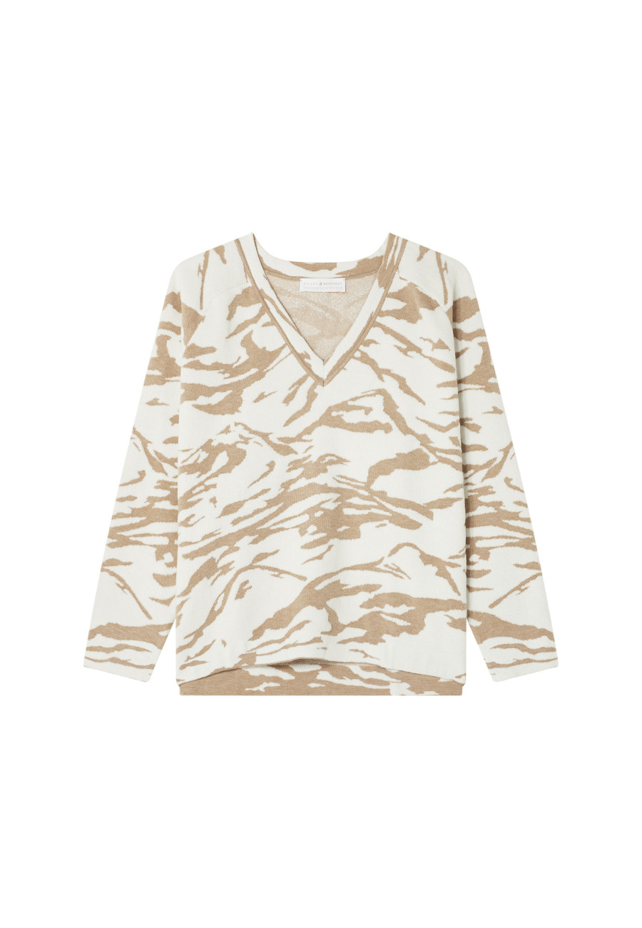 Graphic wool blend sweater - Carmina