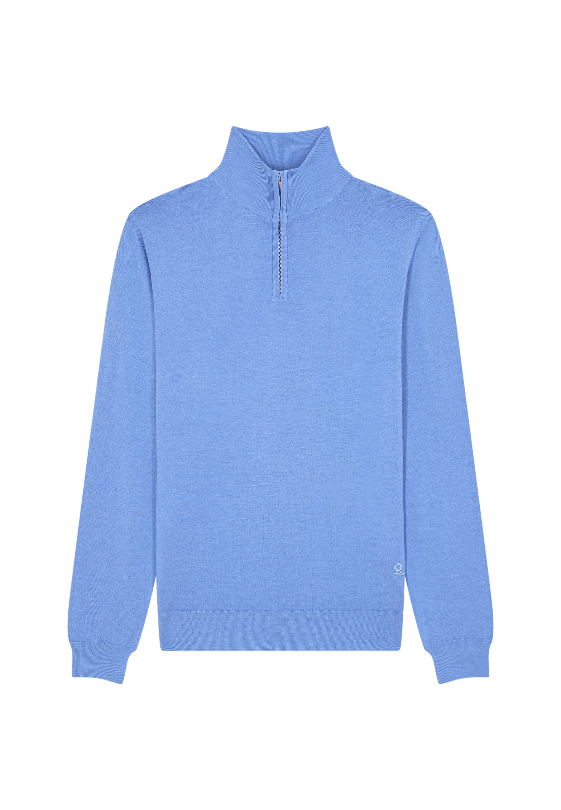 Trucker neck sweater with logo in merino wool - Ryan