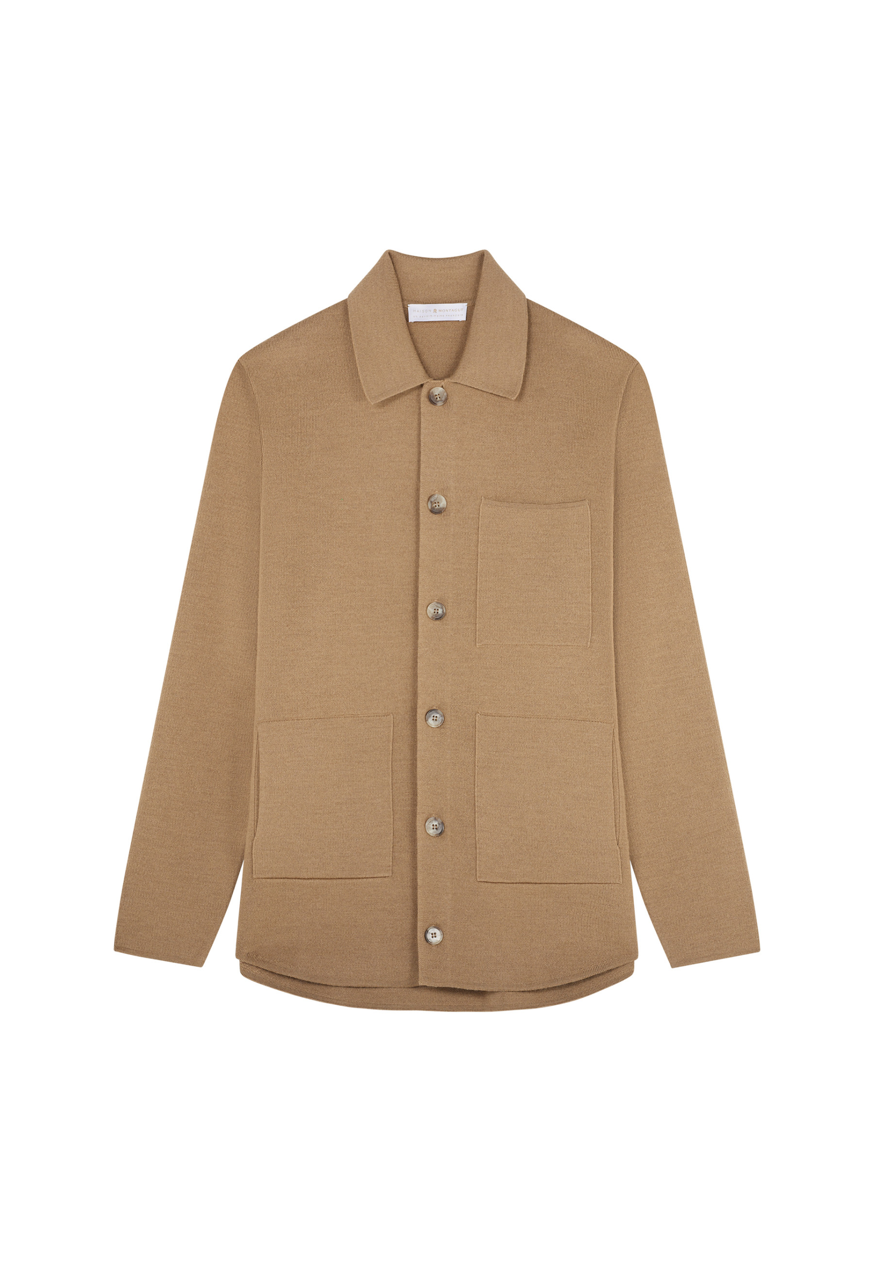 Veste boutonnée en laine mérinos