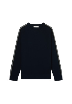 Pull tricolore en laine mélangée - Sigur