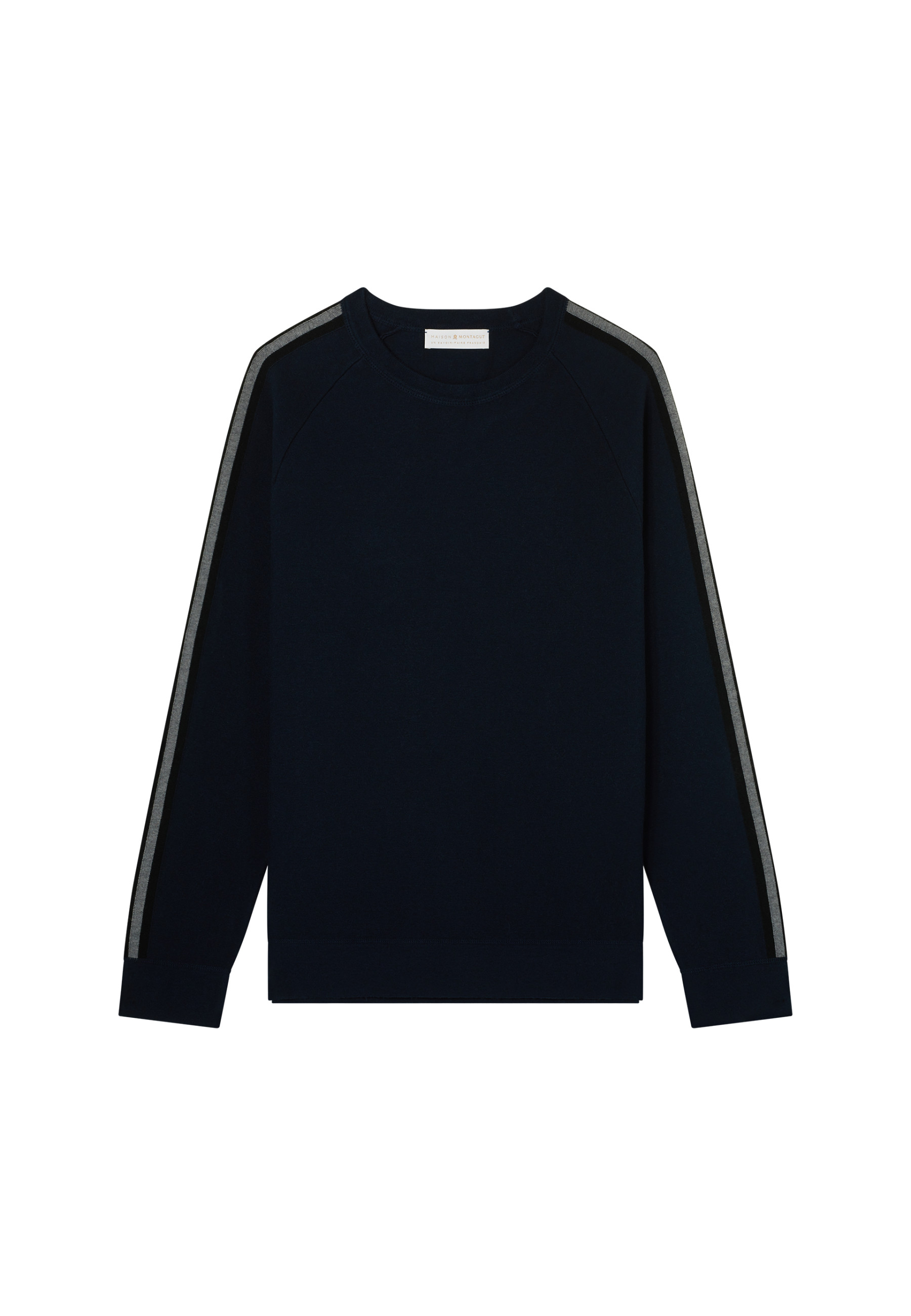 Pull tricolore en laine mélangée - Sigur