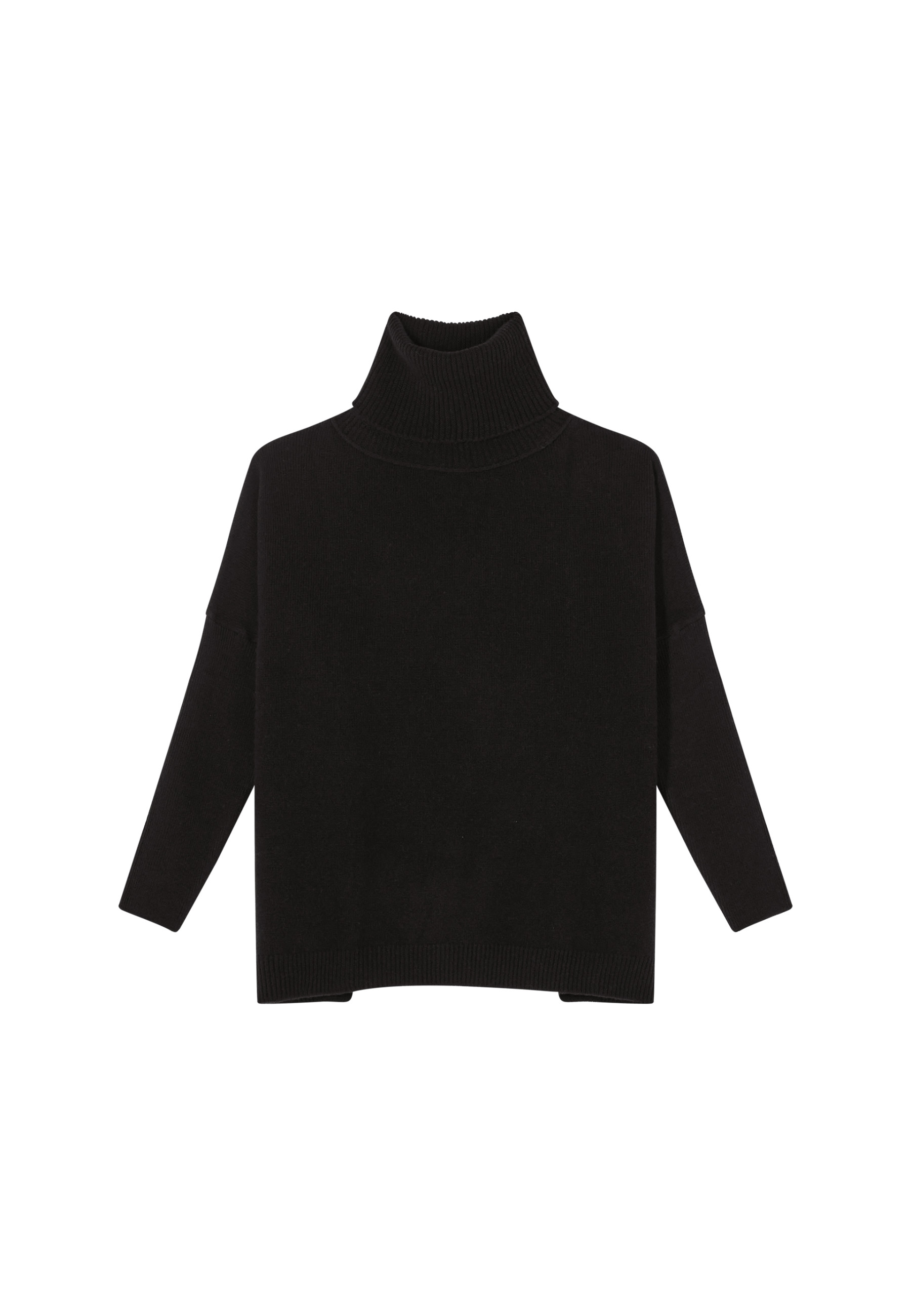 Pull ample col roulé en laine et cachemire