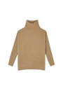 Pull ample col roulé en laine et cachemire