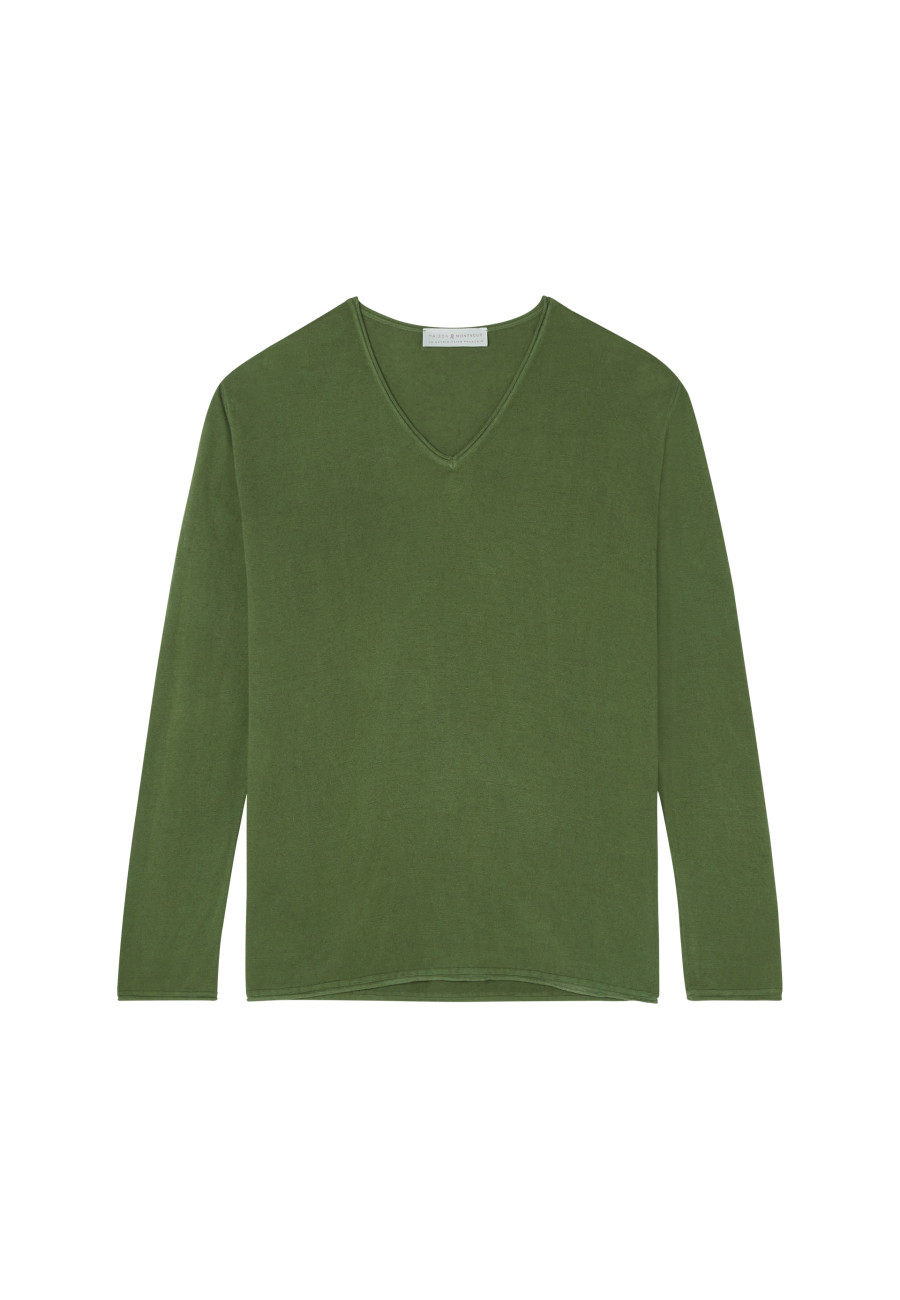 Bamboo cashmere V-neck T-shirt - Aeline