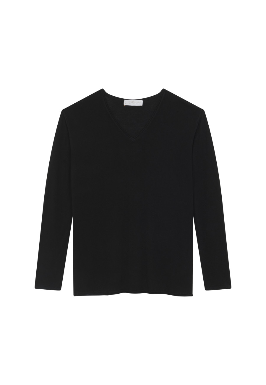 Bamboo cashmere V-neck T-shirt - Aeline