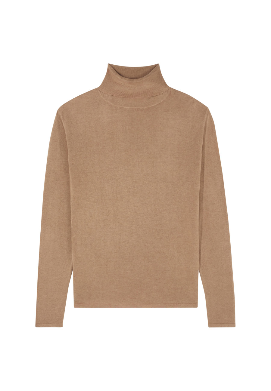 Bamboo cashmere turtleneck t-shirt - Aéris