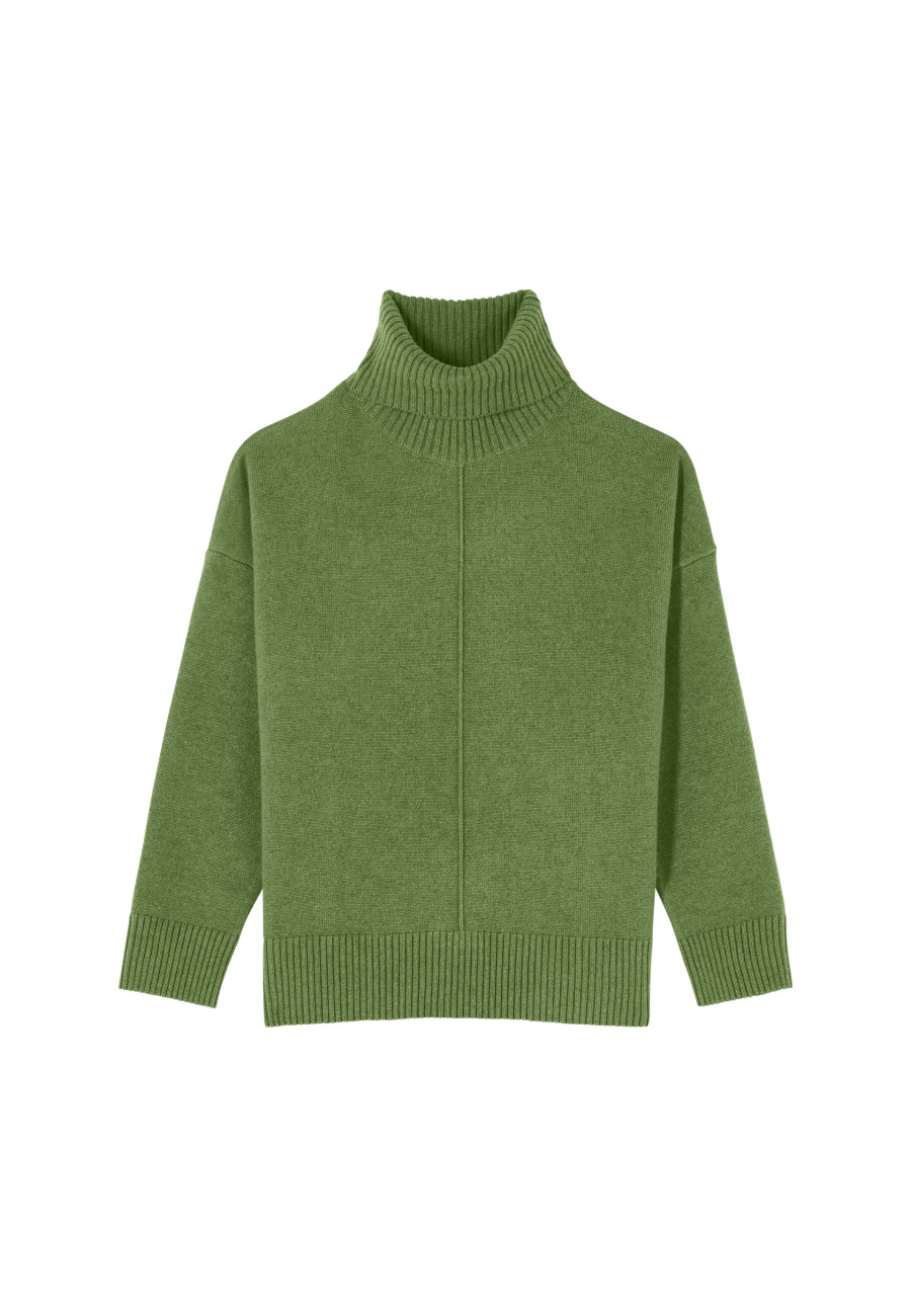 Turtleneck sweater with cashmere slits - Adena