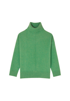 Turtleneck sweater with cashmere slits - Adena