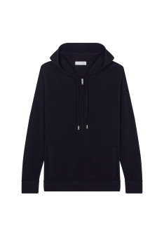 Gilet zippé à capuche en cachemire - Emilien