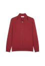 Zipped vest with logo in merino wool - Estian