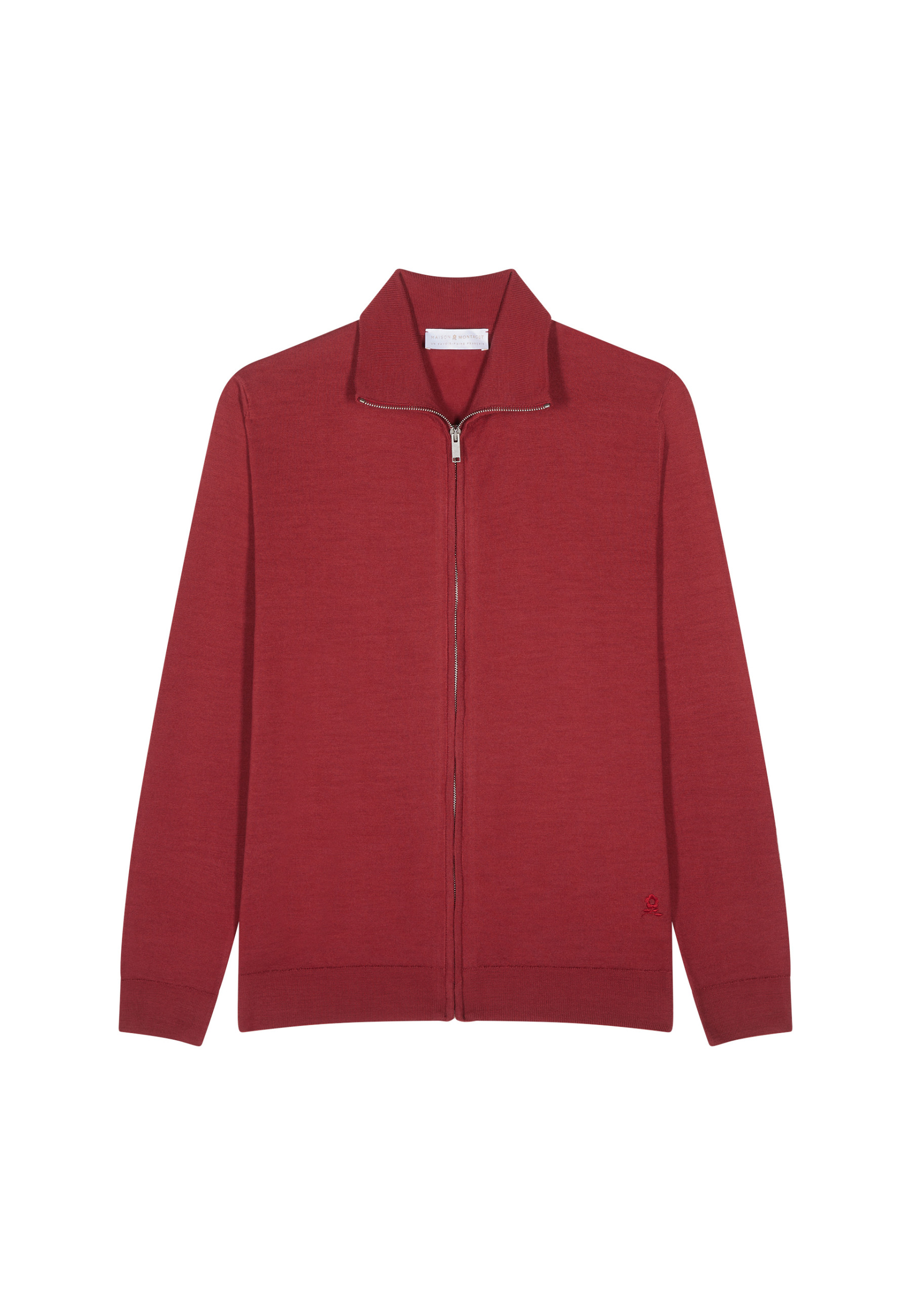 Zipped vest with logo in merino wool - Estian