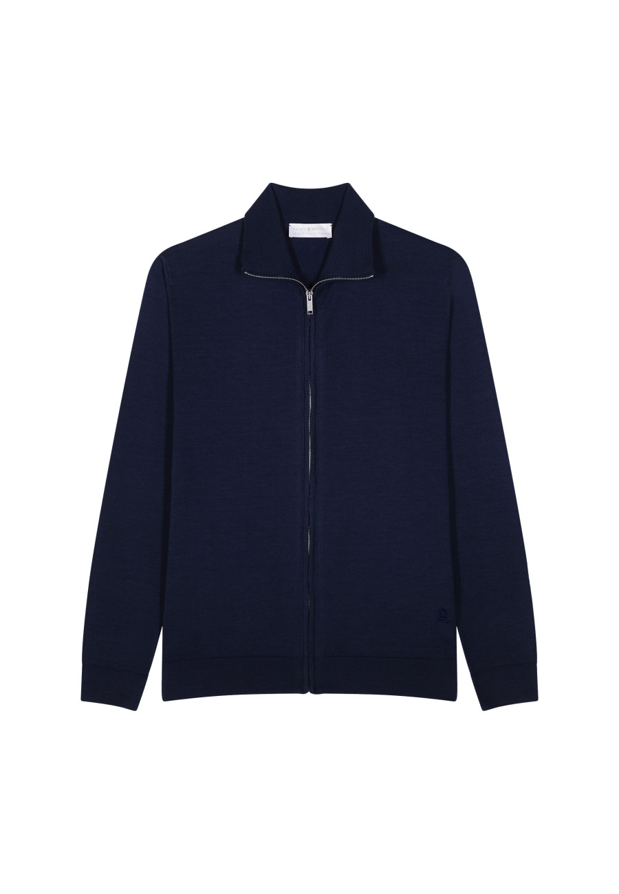 Colete com zíper em lã Merino - Estian