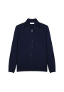 Gilet zippé avec logo en laine mérinos - Estian