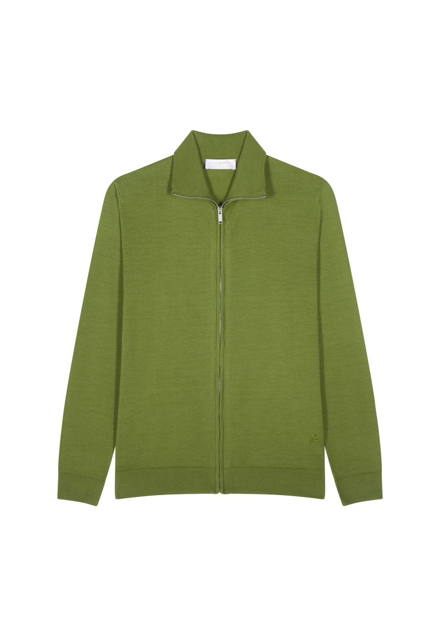 Gilet zippé en laine mérinos - Estian