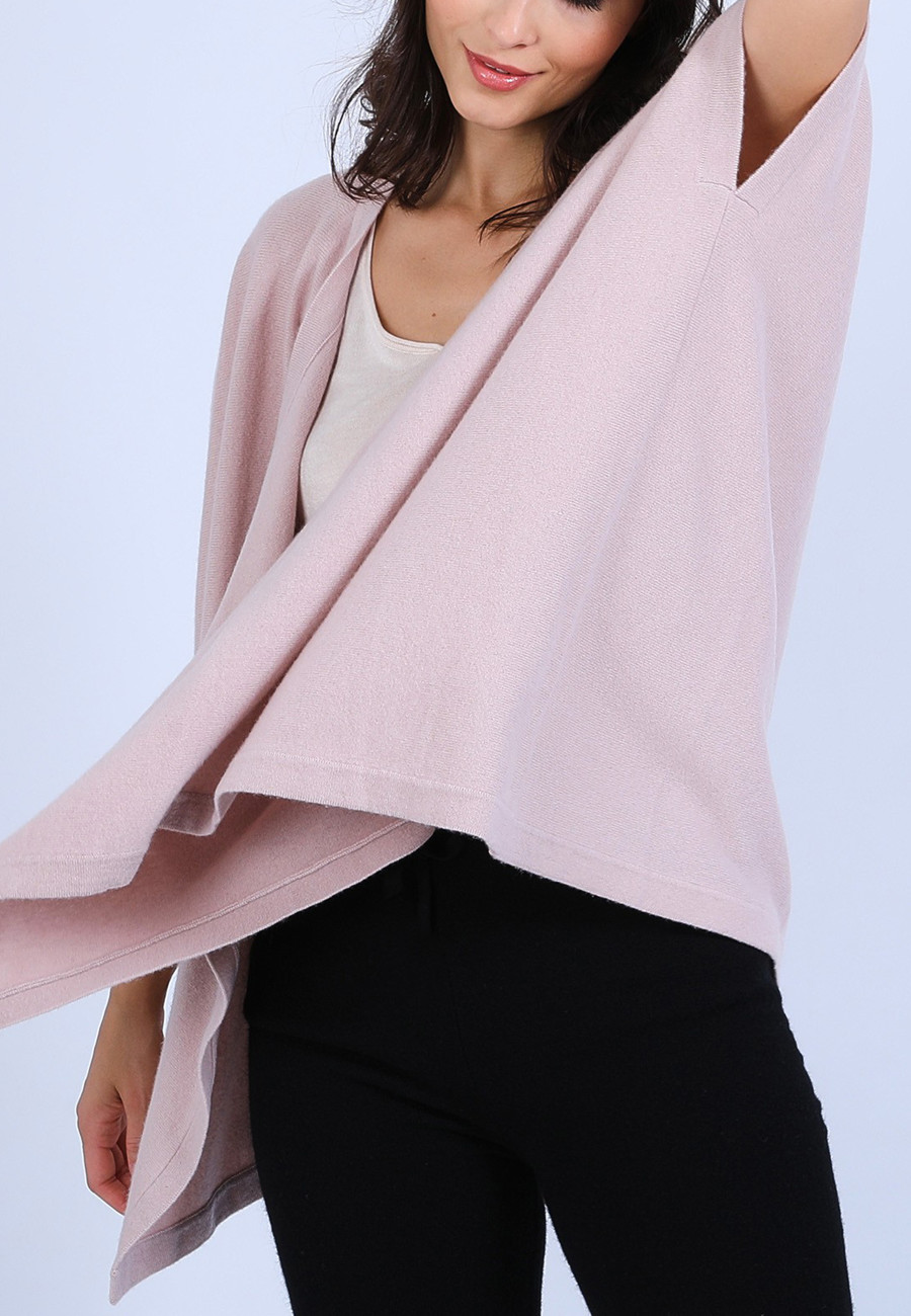 Sleeveless Cashmere kimono cardigan - Oumi